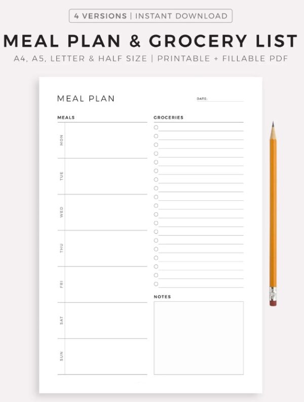 Effortless Meal Planning with Our Printable Weekly Meal Planner