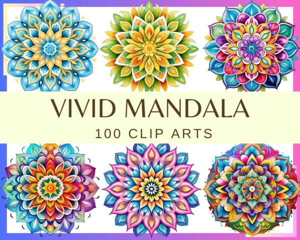 Transform Your Designs with Vivid Mandala Clip Art Bundle